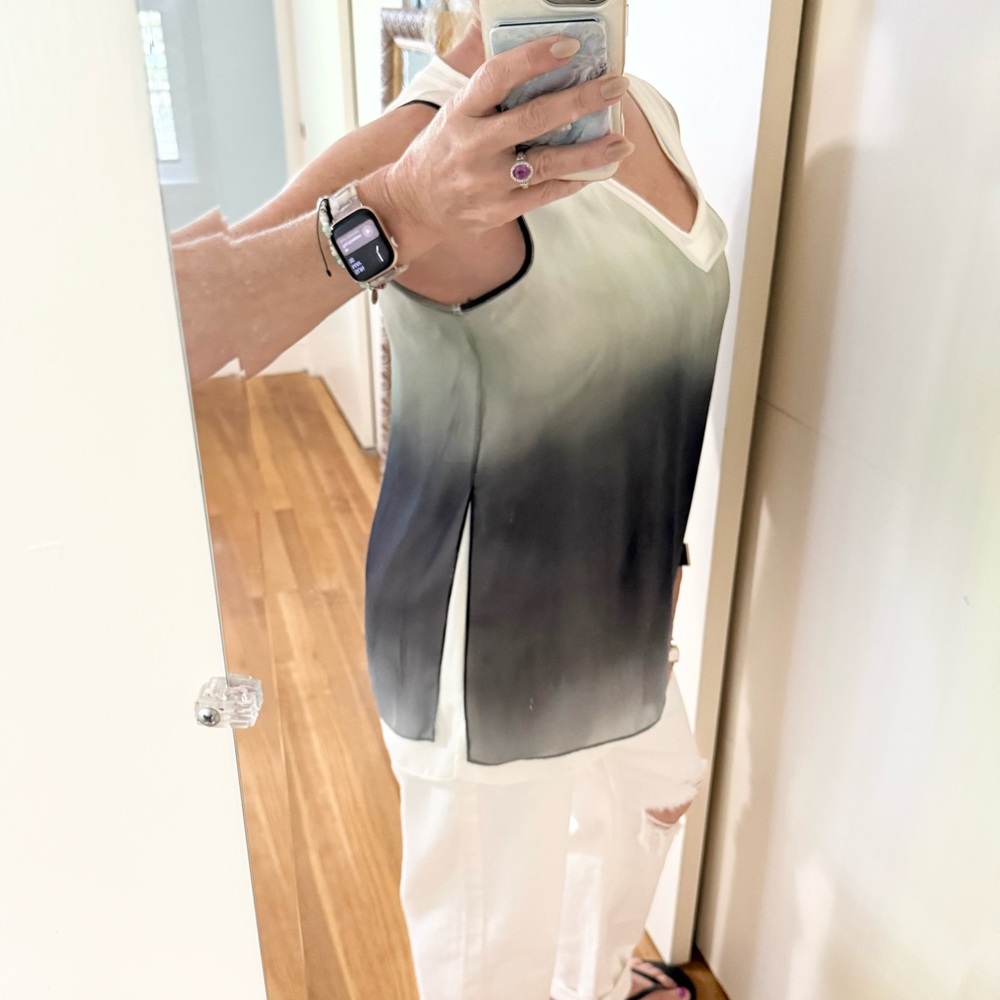Lola & Sophie Ombre Double Layer Sleeveless Top - Picture 3 of 8